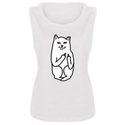 Женская майка Кот с факом - PrintSalon