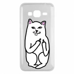 Чехол для Samsung J3 2016 Кот с факом - PrintSalon