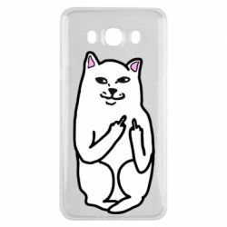 Чехол для Samsung J7 2016 Кот с факом - PrintSalon