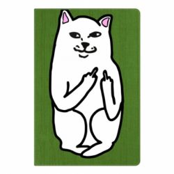 Блокнот с принто Кот с факом - PrintSalon