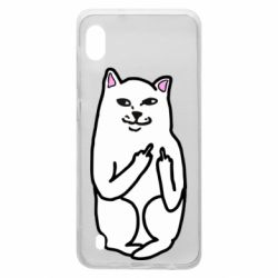 Чехол для Samsung A10 Кот с факом - PrintSalon