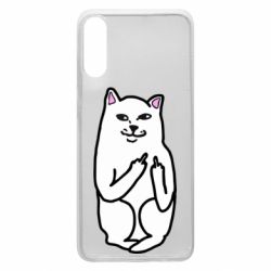Чехол для Samsung A70 Кот с факом - PrintSalon