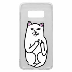 Чехол для Samsung S10e Кот с факом - PrintSalon