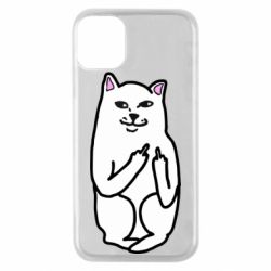 Чехол для iPhone 11 Pro Кот с факом - PrintSalon