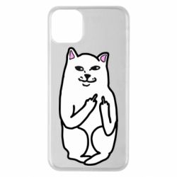 Чехол для iPhone 11 Pro Max Кот с факом - PrintSalon