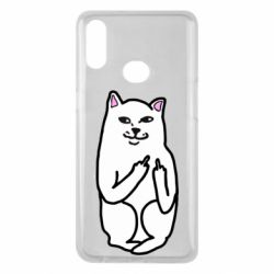 Чехол для Samsung A10s Кот с факом - PrintSalon