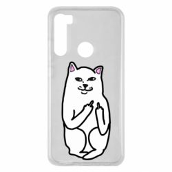 Чехол для Xiaomi Redmi Note 8 Кот с факом - PrintSalon