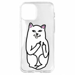 Чехол для iPhone 12 mini Кот с факом - PrintSalon