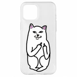 Чехол для iPhone 12 Pro Max Кот с факом - PrintSalon