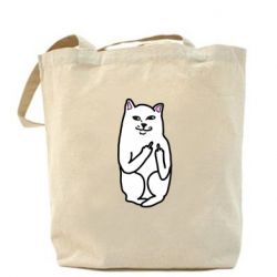 Эко-сумка Кот с факом - PrintSalon