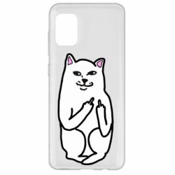 Чехол для Samsung A31 Кот с факом - PrintSalon