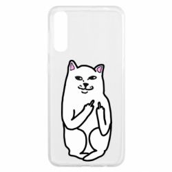 Чехол для Samsung A50 Кот с факом - PrintSalon