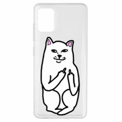 Чехол для Samsung A51 Кот с факом - PrintSalon