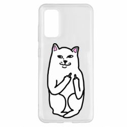 Чехол для Samsung S20 Кот с факом - PrintSalon