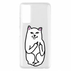 Чехол для Huawei P Smart 2021 Кот с факом - PrintSalon