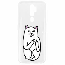 Чехол для Oppo A5/A9 2020 Кот с факом - PrintSalon