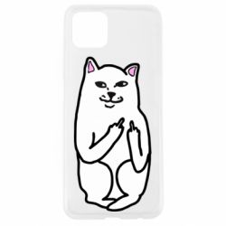 Чехол для Oppo A92s Кот с факом - PrintSalon