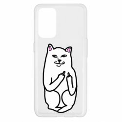 Чехол для Oppo Reno 5 4G Кот с факом - PrintSalon