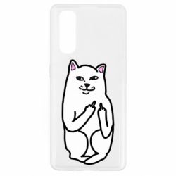 Чехол для Oppo Find X2 Кот с факом - PrintSalon