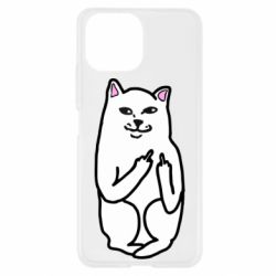 Чехол для Xiaomi Mi11 Lite Кот с факом - PrintSalon