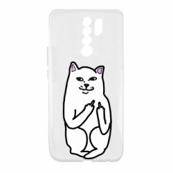 Чехол для Xiaomi Redmi 9 Кот с факом - PrintSalon