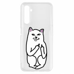 Чехол для Realme 6 Кот с факом - PrintSalon