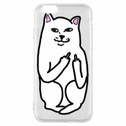 Чехол для iPhone 6/6S Кот с факом - PrintSalon