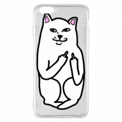 Чехол для iPhone 6 Plus/6S Plus Кот с факом - PrintSalon