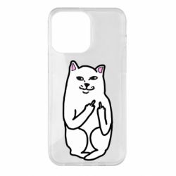 Чехол для iPhone 14 Pro Max Кот с факом - PrintSalon