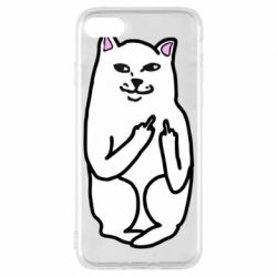 Чехол для iPhone 7 Кот с факом - PrintSalon