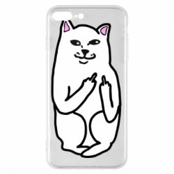 Чехол для iPhone 8 Plus Кот с факом - PrintSalon