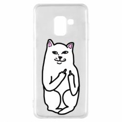 Чехол для Samsung A8 2018 Кот с факом