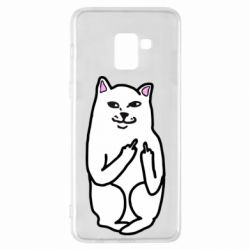 Чехол для Samsung A8+ 2018 Кот с факом - PrintSalon