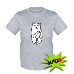 Детская футболка Кот с факом - PrintSalon