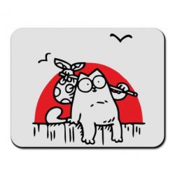 Коврик для мыши Кот Саймона на фоне заката - PrintSalon