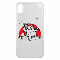 Чохол для iPhone Xs Max Кот Саймона на фоне заката