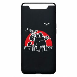 Чехол для Samsung A80 Кот Саймона на фоне заката - PrintSalon