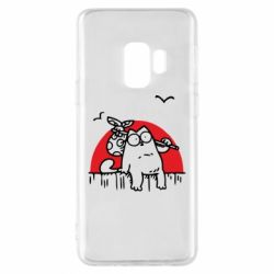 Чехол для Samsung S9 Кот Саймона на фоне заката - PrintSalon