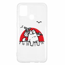 Чехол для Samsung M31 Кот Саймона на фоне заката - PrintSalon