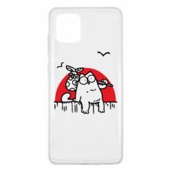 Чохол для Samsung Note 10 Lite Кот Саймона на фоне заката-PrintSalon Чохол для Samsung Note 10 Lite Кот Саймона на фоне заката