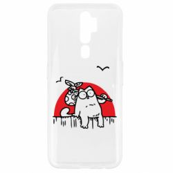 Чехол для Oppo A5/A9 2020 Кот Саймона на фоне заката - PrintSalon