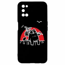 Чехол для Oppo A52/A72/A92 Кот Саймона на фоне заката - PrintSalon