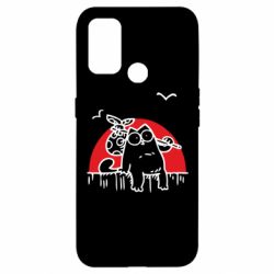 Чехол для Oppo A53/A32/A33 Кот Саймона на фоне заката-PrintSalon Чехол для Oppo A53/A32/A33 Кот Саймона на фоне заката