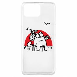 Чехол для Oppo A73 Кот Саймона на фоне заката - PrintSalon