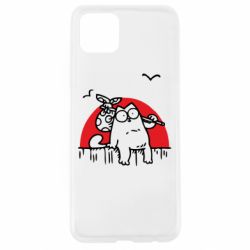 Чехол для Oppo A92s Кот Саймона на фоне заката-PrintSalon Чехол для Oppo A92s Кот Саймона на фоне заката