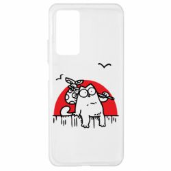 Чехол для Xiaomi Mi 10T/10T Pro Кот Саймона на фоне заката - PrintSalon