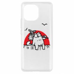 Чехол для Xiaomi Mi11 Кот Саймона на фоне заката - PrintSalon