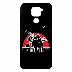 Чехол для Xiaomi Redmi Note 9/Redmi 10X Кот Саймона на фоне заката - PrintSalon