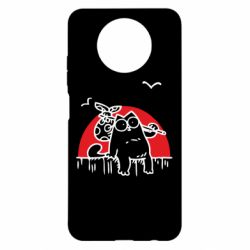 Чехол для Xiaomi Redmi Note 9 5G/Redmi Note 9T Кот Саймона на фоне заката-PrintSalon Чехол для Xiaomi Redmi Note 9 5G/Redmi Note 9T Кот Саймона на фоне заката