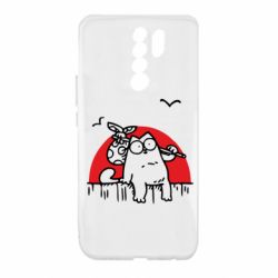 Чехол для Xiaomi Redmi 9 Кот Саймона на фоне заката-PrintSalon Чехол для Xiaomi Redmi 9 Кот Саймона на фоне заката